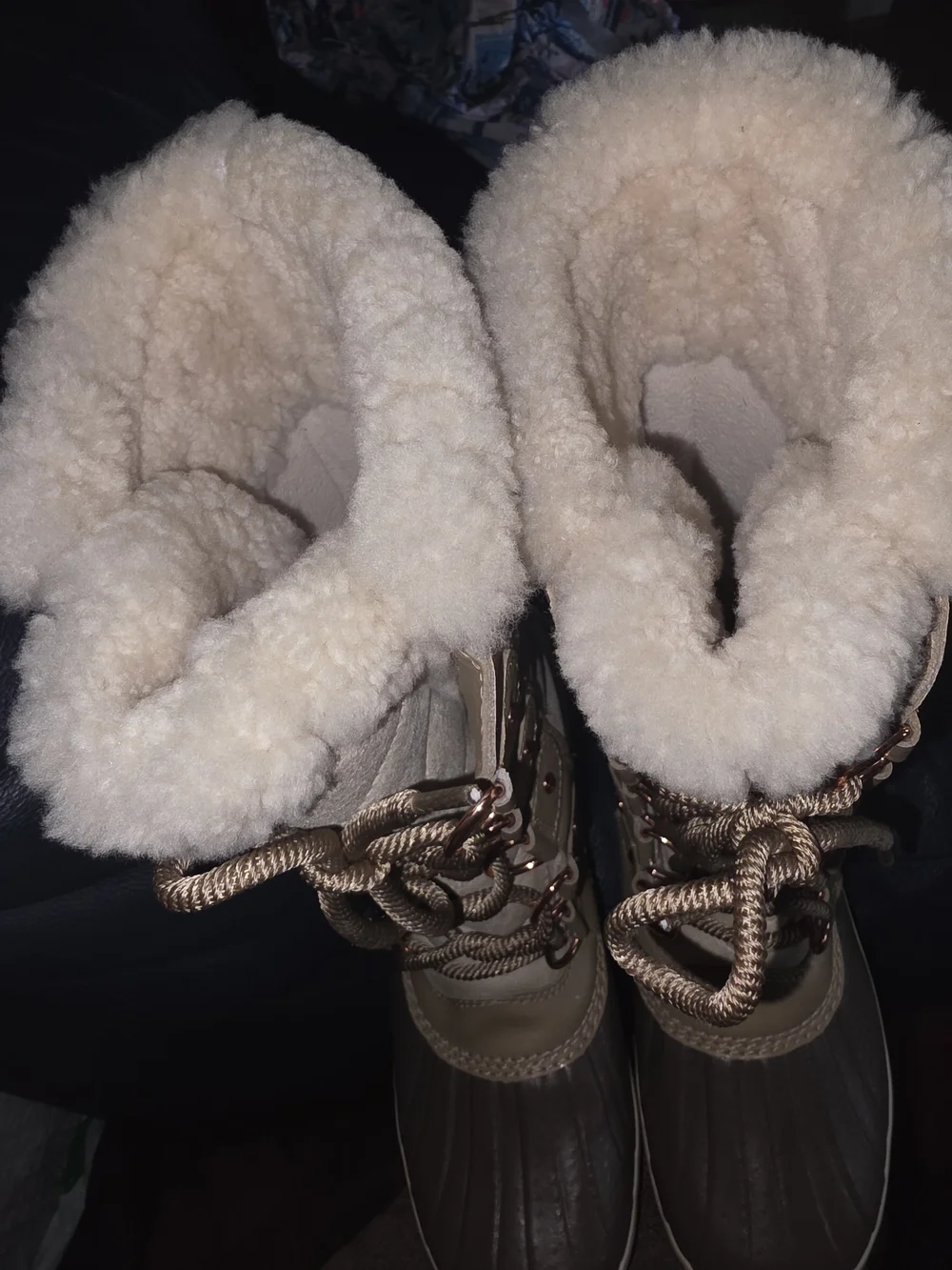 Sorel Women's Beige & Brown Waterproof Winter Lace-Up Boots